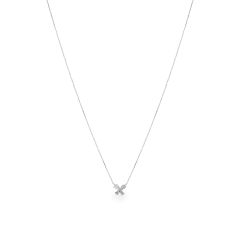 Dây liền mặt vàng trắng 14K gắn kim cương DOJI ALPR400127F2DA1