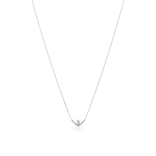 Dây liền mặt vàng trắng 14K gắn kim cương DOJI ALPR400173F2DA1