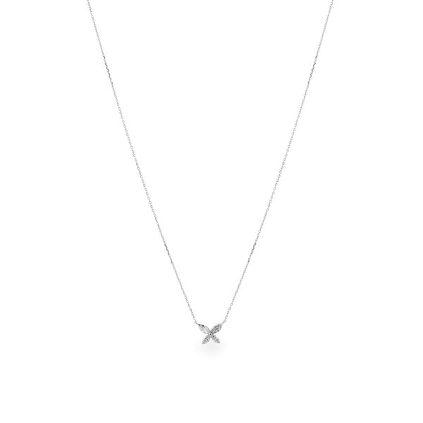 Dây liền mặt vàng trắng 14K gắn kim cương DOJI ALPR400177F2DA1