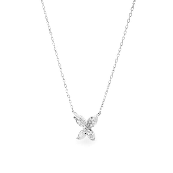 Dây liền mặt vàng trắng 14K gắn kim cương DOJI ALPR400177F2DA1