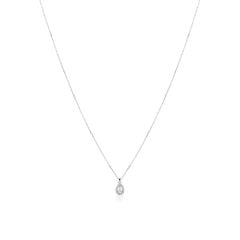 Dây liền mặt vàng trắng 14K gắn kim cương DOJI ALPR700024F2DA1