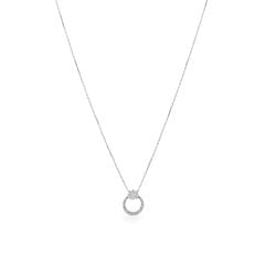 Dây liền mặt vàng trắng 14K gắn kim cương DOJI ALPR700027F2DA1