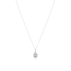 Dây liền mặt vàng trắng 14K gắn kim cương DOJI ALPR700032F2DA1