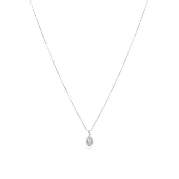 Dây liền mặt vàng trắng 14K gắn kim cương DOJI ALPR700033F2DA1