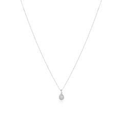 Dây liền mặt vàng trắng 14K gắn kim cương DOJI ALPR700033F2DA1