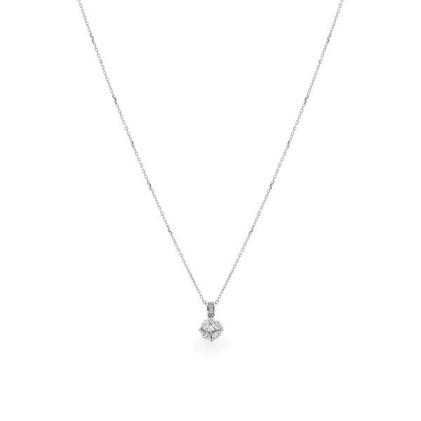 Dây liền mặt vàng trắng 14K gắn kim cương DOJI ALPR700040F2DA1