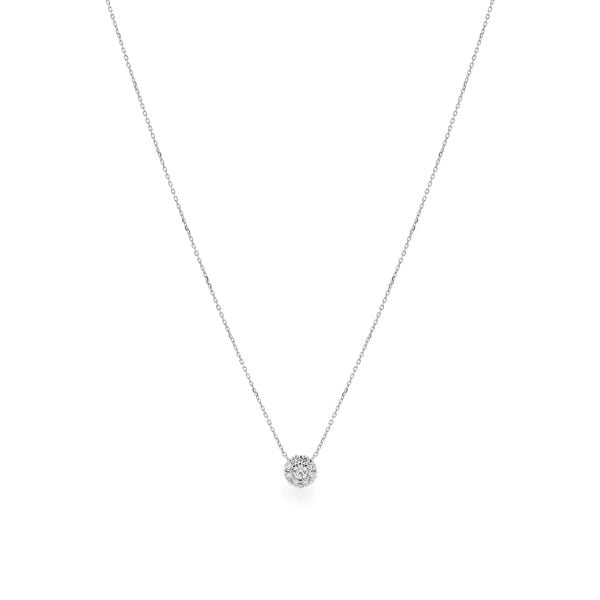 Dây liền mặt vàng trắng 14K gắn kim cương DOJI ALPR700044F2DA1