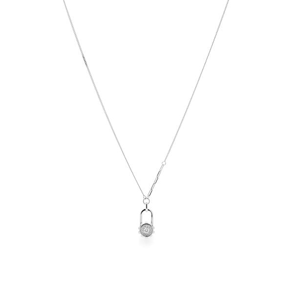 Dây liền mặt vàng trắng 14K gắn kim cương DOJI ALPR800016F2DA1