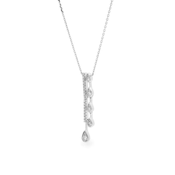 Dây liền mặt vàng trắng 14K gắn kim cương DOJI ALPR800030F2DA1