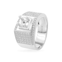 Ổ nhẫn nam vàng trắng 18K DOJI AMRA000001D2KK1