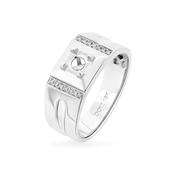 Ổ nhẫn vàng trắng 18K DOJI AMRA000045D2KK1
