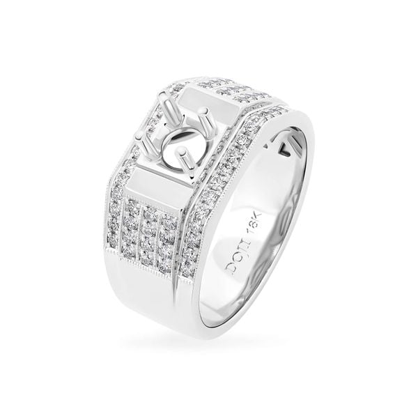 Ổ nhẫn vàng trắng 14K DOJI AMRA000059F2KK1