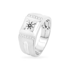 Nhẫn vàng trắng 14K gắn kim cương DOJI AMRB100003F2HA1