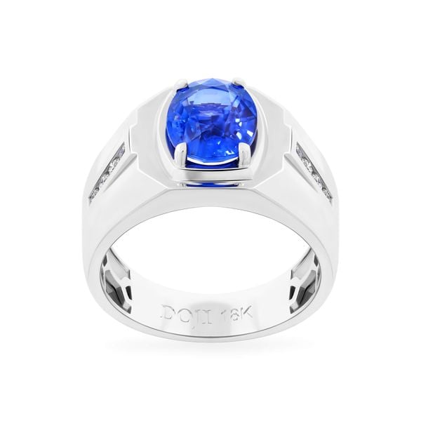 Nhẫn vàng trắng 18K gắn đá sapphire DOJI AMRH001282D2SA1