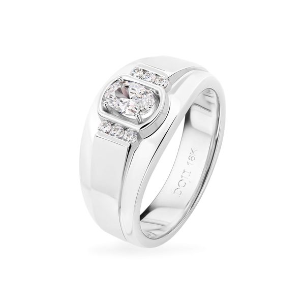 Nhẫn vàng trắng 18K gắn đá CZ DOJI AMRM000479D2CZ1