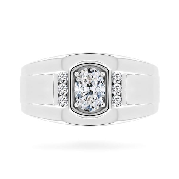 Nhẫn vàng trắng 18K gắn đá CZ DOJI AMRM000479D2CZ1