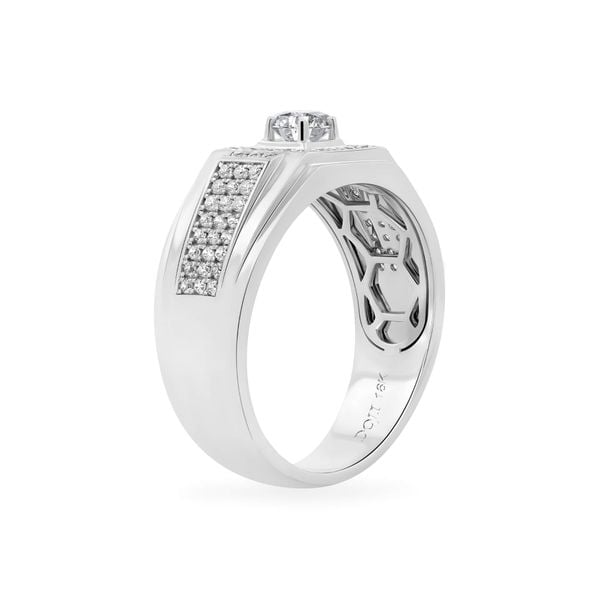 Nhẫn vàng trắng 18K gắn đá CZ DOJI AMRM200432D2CZ1