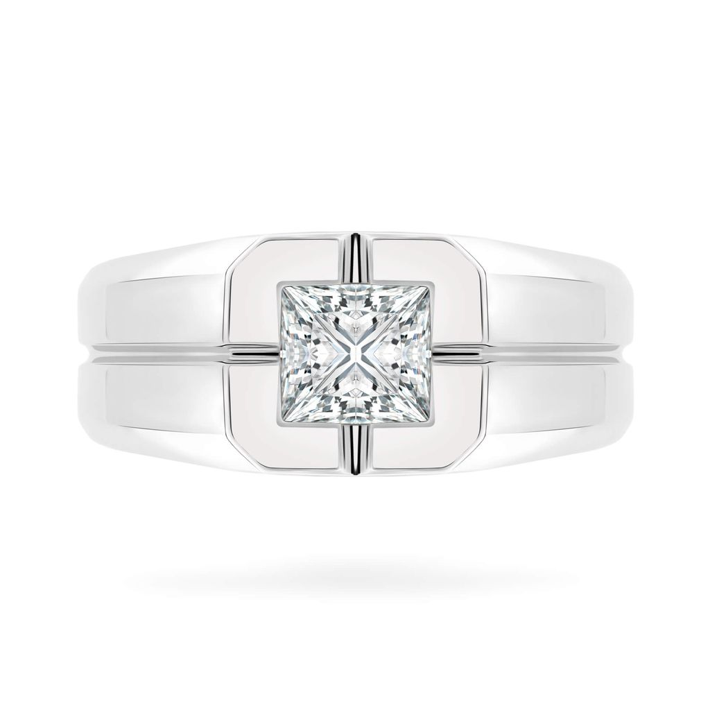 Nhẫn vàng trắng 18K gắn đá CZ DOJI AMRM300475D2CZ1 