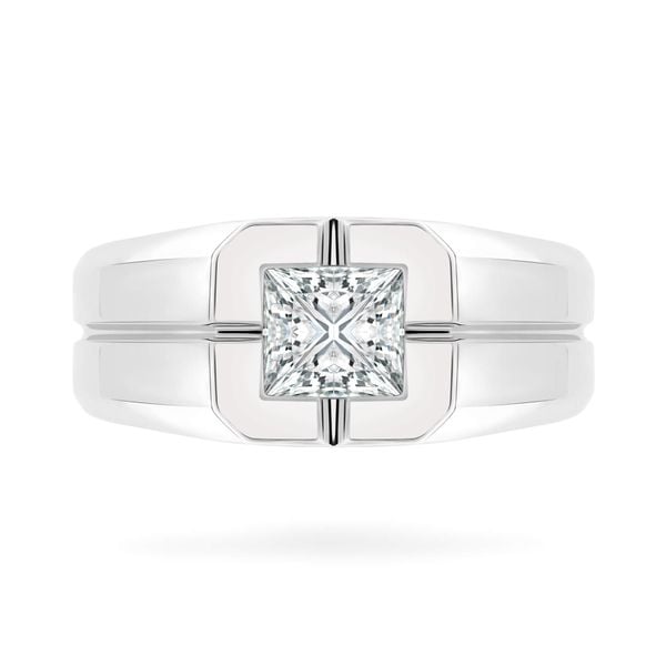 Nhẫn vàng trắng 18K gắn đá CZ DOJI AMRM300475D2CZ1