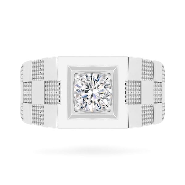 Nhẫn vàng trắng 18K gắn đá CZ DOJI AMRM300477D2CZ1