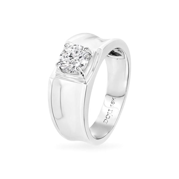 Nhẫn vàng trắng 18K gắn đá CZ DOJI AMRM400230D2CZ1