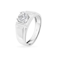 Nhẫn vàng trắng 18K gắn đá CZ DOJI AMRM400480D2CZ1