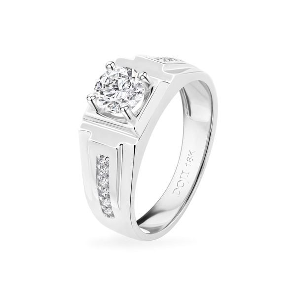 Nhẫn vàng trắng 18K gắn đá CZ DOJI AMRM400481D2CZ1