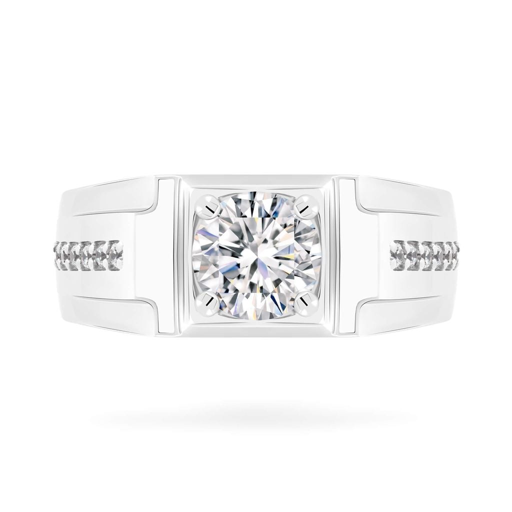 Nhẫn vàng trắng 18K gắn đá CZ DOJI AMRM400481D2CZ1 
