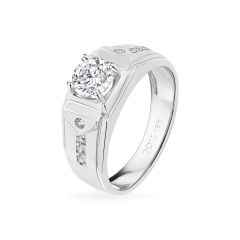 Nhẫn vàng trắng 18K gắn đá CZ DOJI AMRM400482D2CZ1