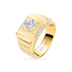 Nhẫn vàng vàng 18K gắn đá CZ DOJI AMRM500256D1CZ1