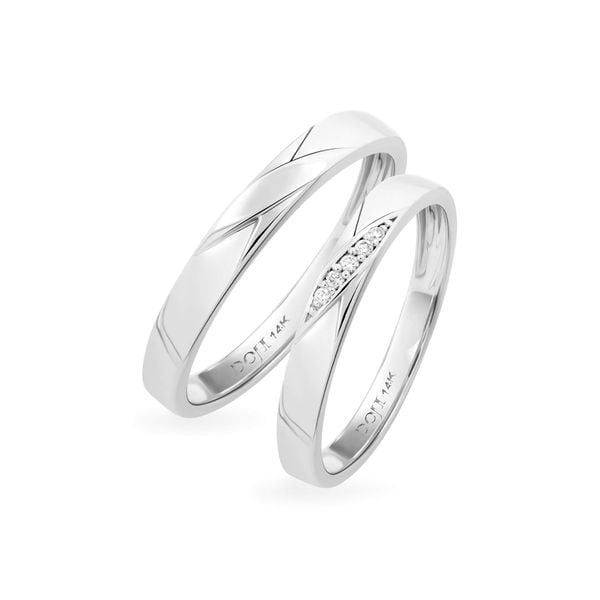 Nhẫn cưới 14K DOJI AWMG111845F2KK1 - AWFG111845F2ML1