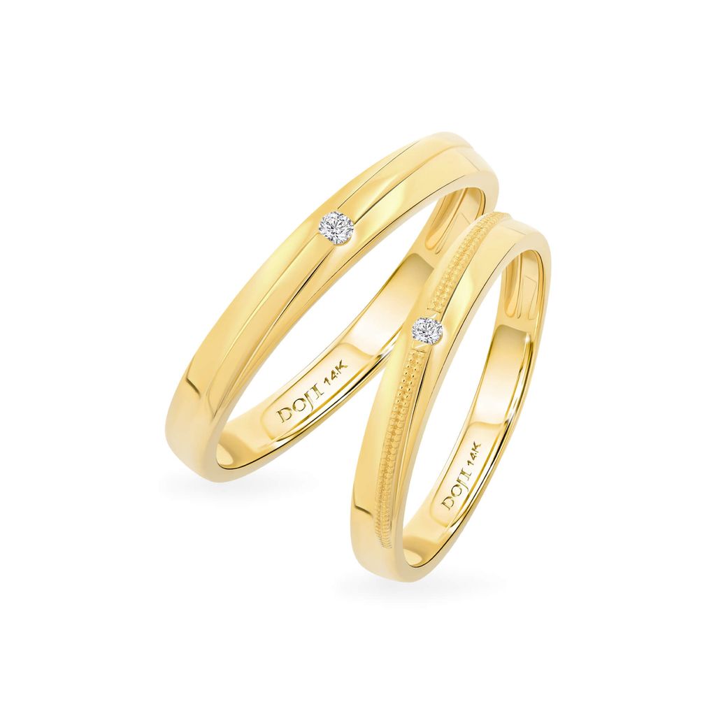 Nhẫn cưới 14K DOJI AWMG111852F1ML1 - AWFG111852F1ML1 
