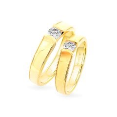 Nhẫn cưới 18K DOJI AWMF000038D1NN1 - AWFF000038D1NN1