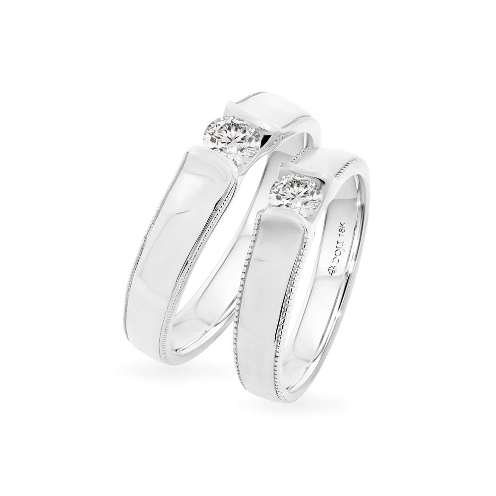 Nhẫn cưới 18K DOJI AWMF000038D2NN1 - AWFF000038D2NN1 