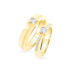 Nhẫn cưới 18K DOJI AWMF000060D1NN1 - AWFF000060D1NN1