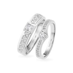 Nhẫn cưới 18K DOJI AWMF010006D2NN1 - AWFF010006D2NN1