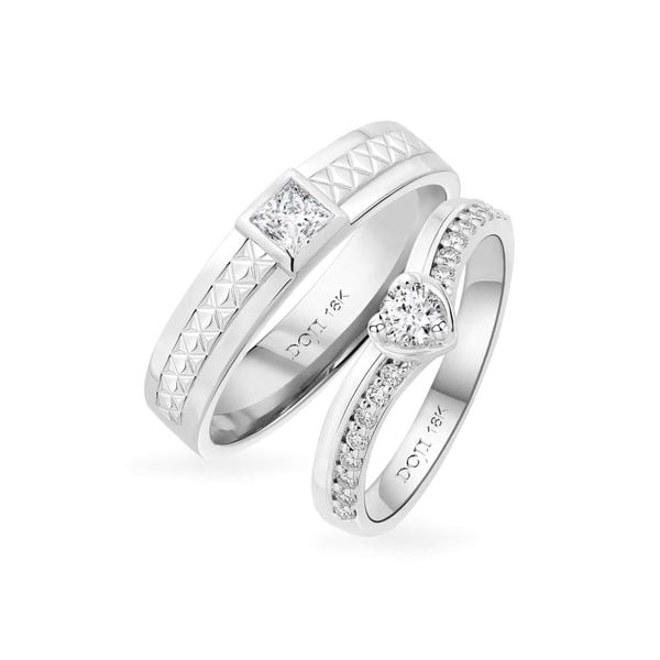 Nhẫn cưới 18K DOJI AWMF010007D2NN1 - AWFF010007D2NN1
