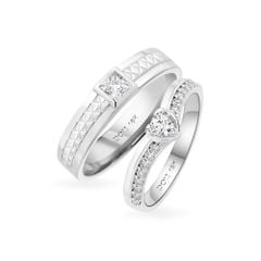 Nhẫn cưới 18K DOJI AWMF010007D2NN1 - AWFF010007D2NN1