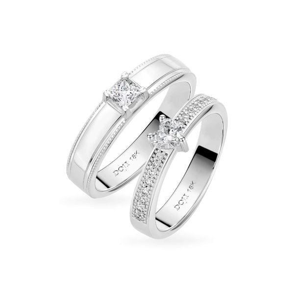 Nhẫn cưới 18K DOJI AWMF010011D2NN1 - AWFF010011D2NN1