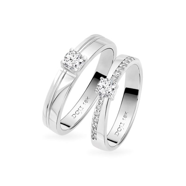 Nhẫn cưới 18K DOJI AWMF010013D2NN1 - AWFF010013D2NN1