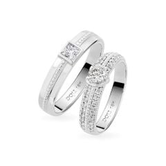Nhẫn cưới 18K DOJI AWMF010015D2NN1 - AWFF010015D2NN1