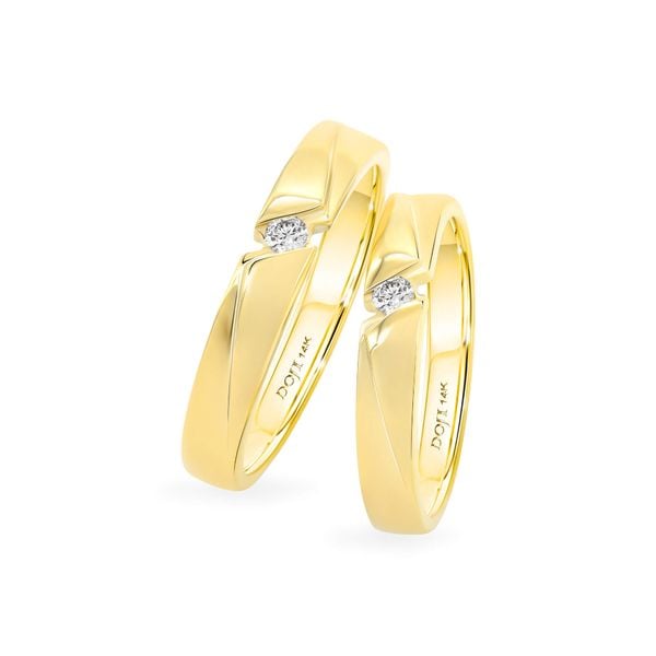 Nhẫn cưới 14K DOJI AWMG111126F1ML1 - AWFG111126F1ML1