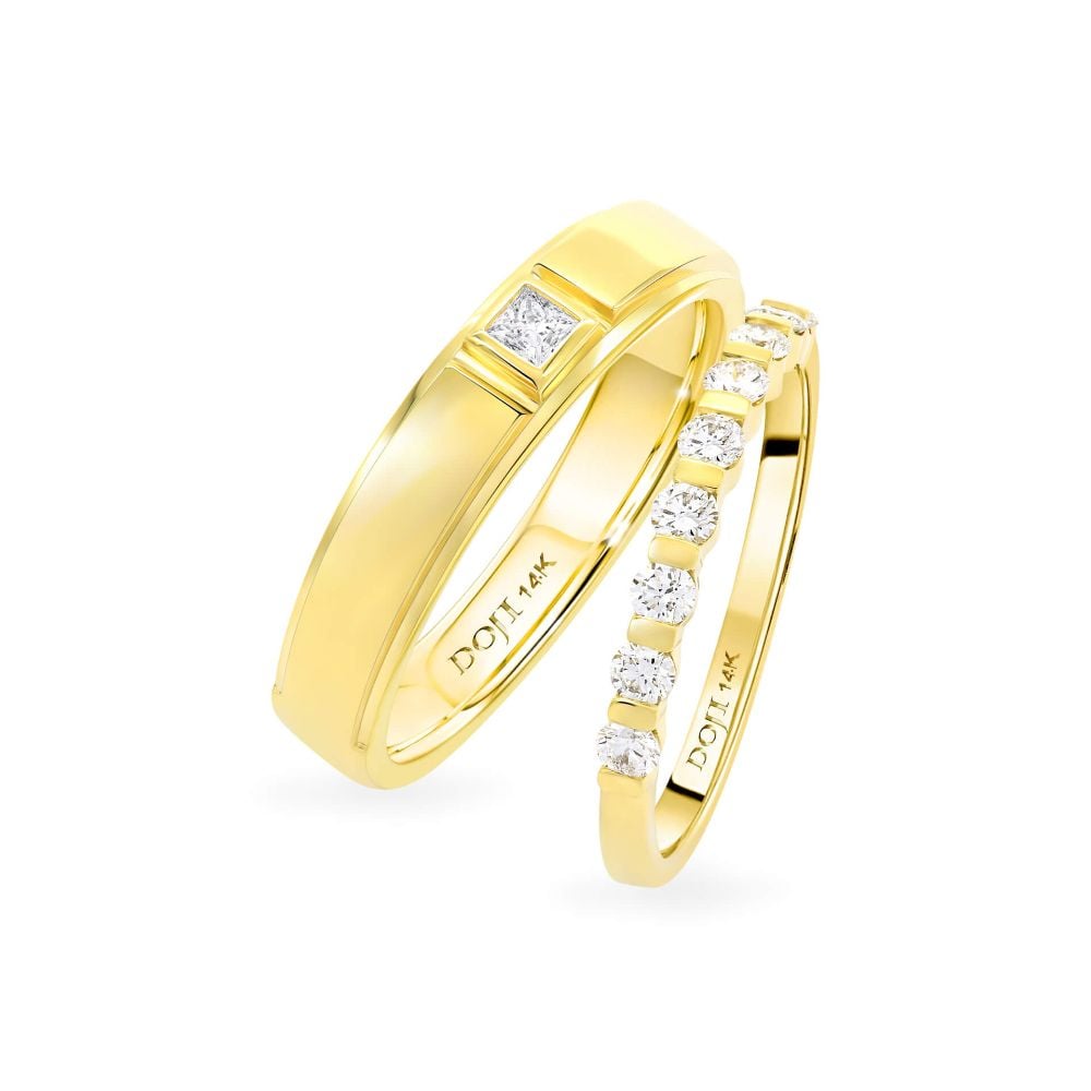 Nhẫn cưới 14K DOJI AWMG011704F1ML1 - AWFG011704F1ML1 