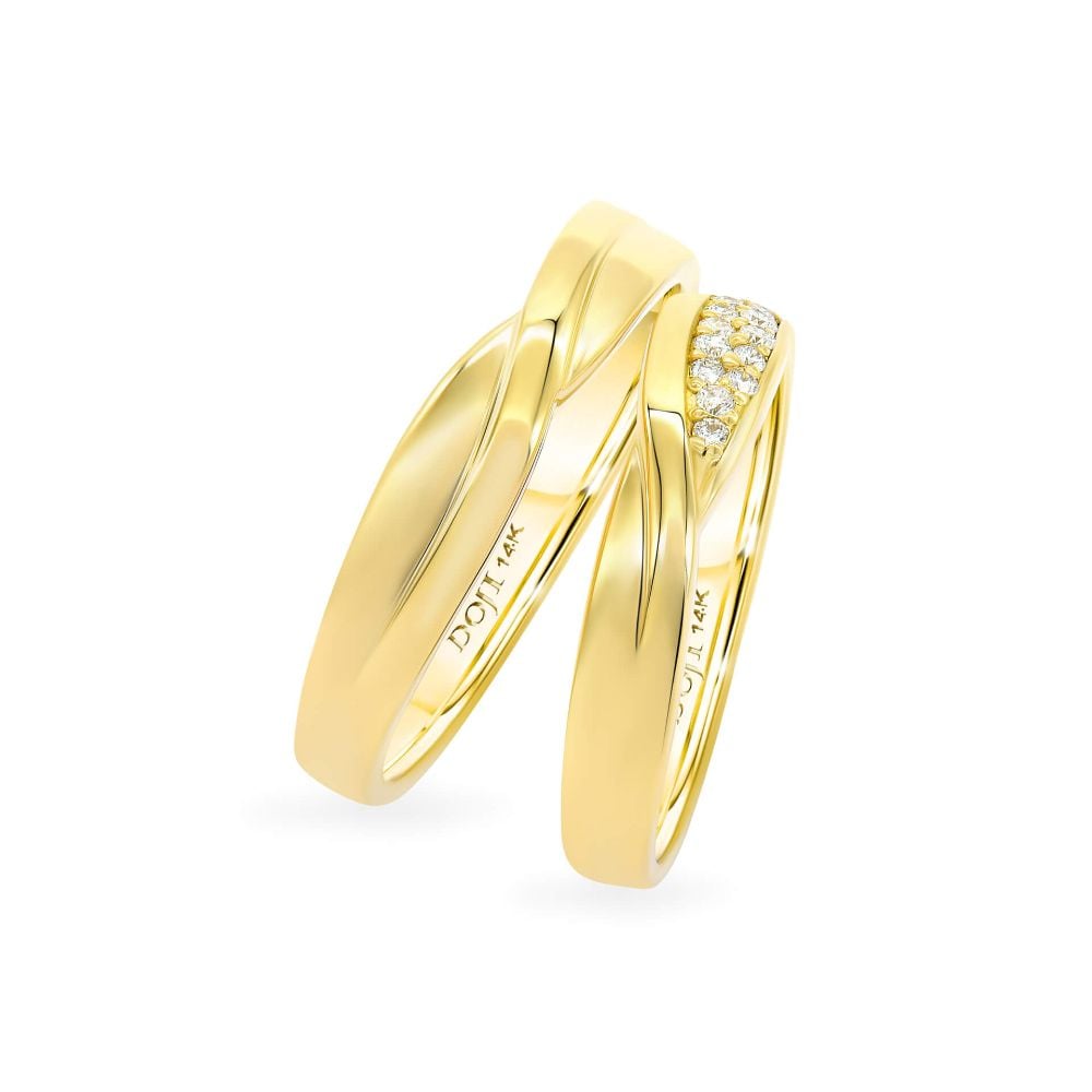 Nhẫn cưới 14K DOJI AWMG111267F1KK1 - AWFG111267F1ML1 