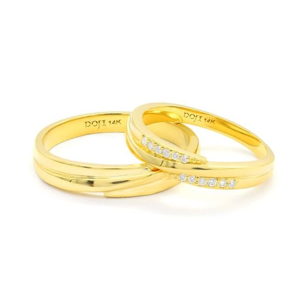 Nhẫn cưới 14K DOJI AWMG111275F1KK1 - AWFG111275F1ML1