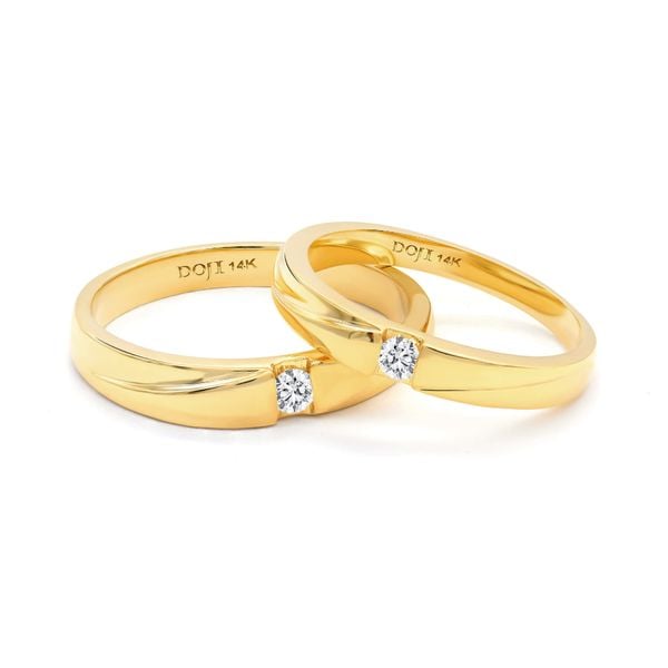 Nhẫn cưới 14K DOJI AWMG011489F1ML1 - AWFG011489F1ML1