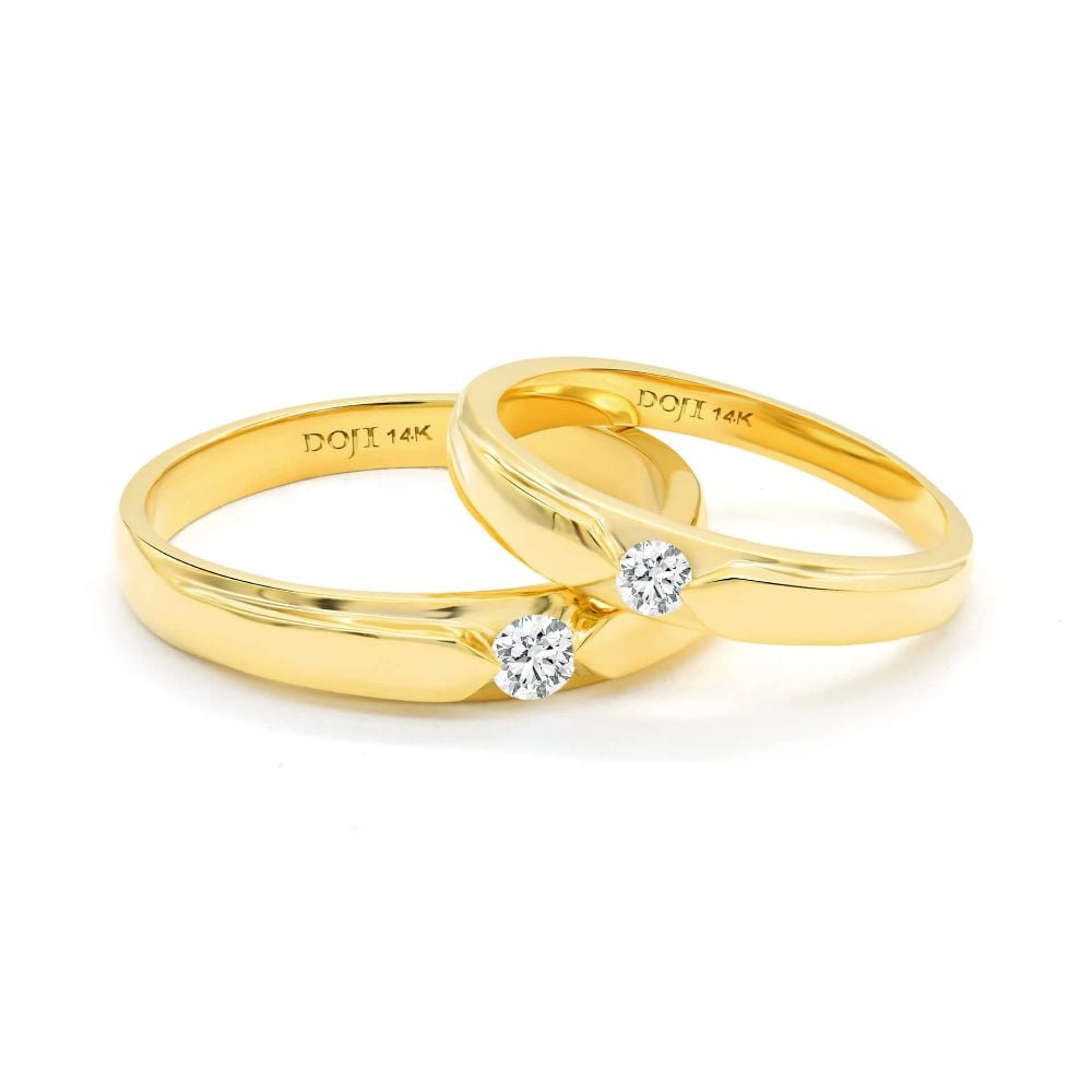 Nhẫn cưới 14K DOJI AWMG111496F1ML1 - AWFG111496F1ML1 