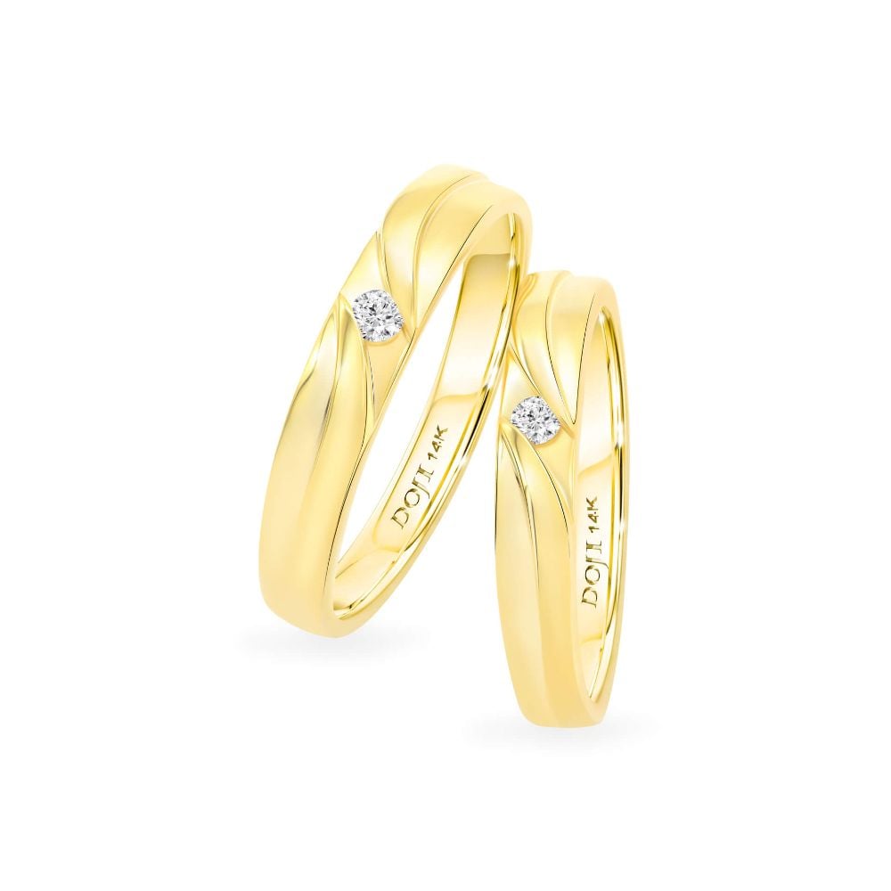 Nhẫn cưới 14K DOJI AWMG111510F1ML1 - AWFG111510F1ML1 