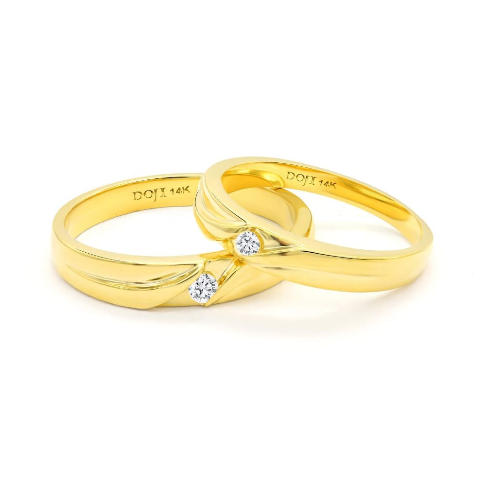 Nhẫn cưới 14K DOJI AWMG111510F1ML1 - AWFG111510F1ML1 