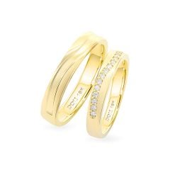 Nhẫn cưới 14K DOJI AWMG011595F1KK1 - AWFG011595F1ML1